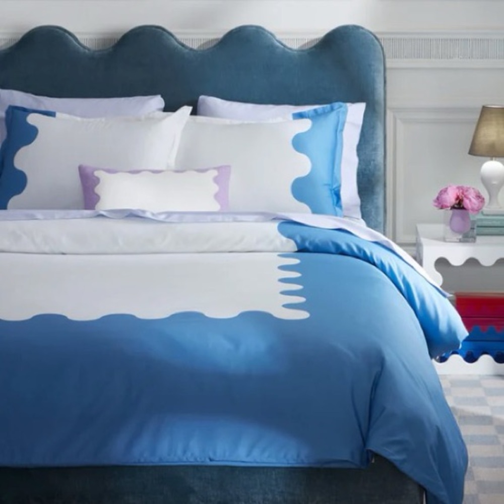 Jonathan Adler King Ripple supinated cotton duvet set
